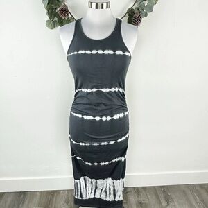 Michael Stars Monochrome Striped Midi Dress